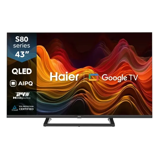 Haier H43S80GUX 43" QLED 4K Android Google TV Haier H43S80GUX 43" QLED 4K Android Google TV