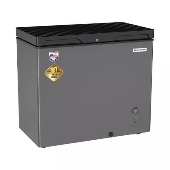 Kelvinator KCCF-225DFG 225 Litre Glass Door Deep Freezer Dark Gray