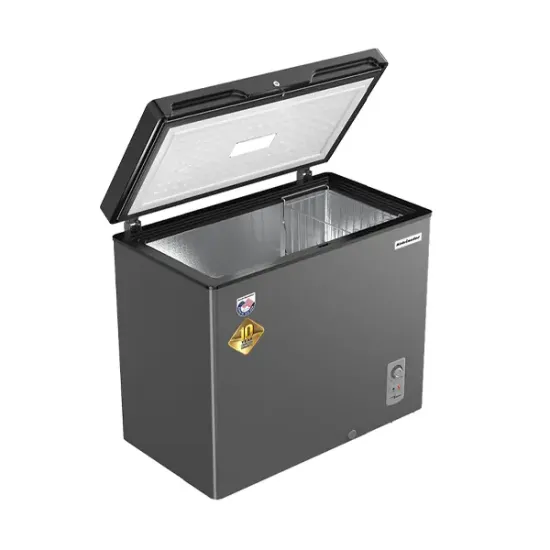 Kelvinator KCCF-225DFG 225 Litre Glass Door Deep Freezer Dark Gray